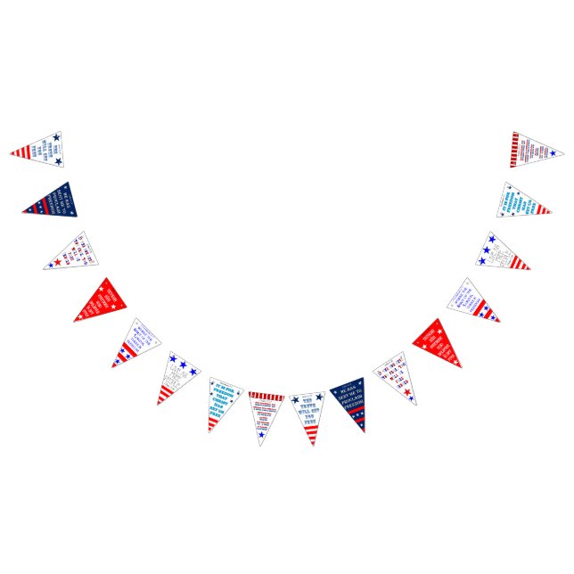 Patriotic Scripture Banner Bunting Flags (All)