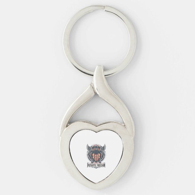  Patriotic Sea Turtle Key Ring (Front)