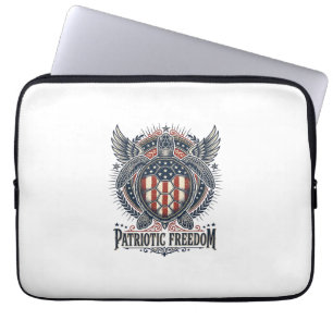 Patriotic Sea Turtle Laptop Sleeve