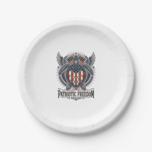 Patriotic Sea Turtle Paper Plate