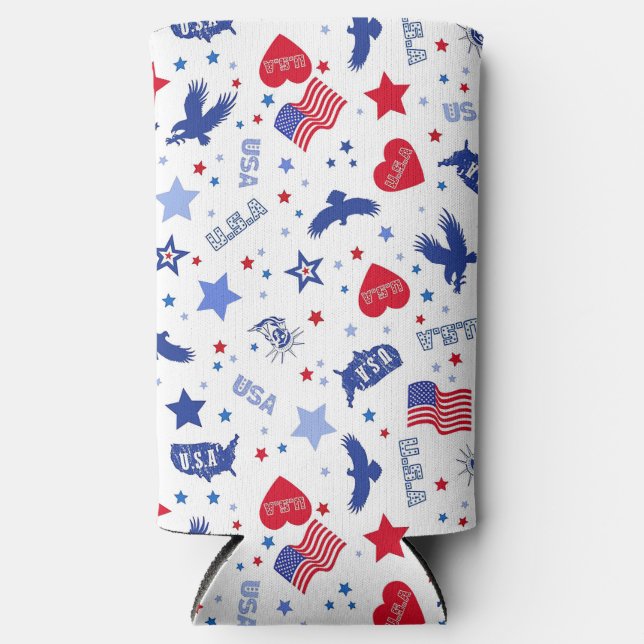 Patriotic Seltzer Can Cooler (Front)