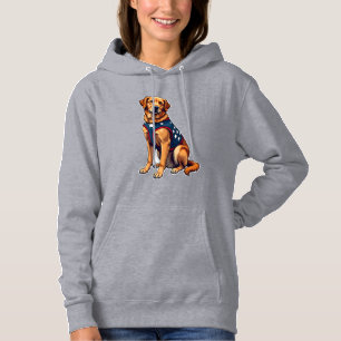 Patriotic Service Dog Golden Retriever Shirt