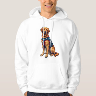 Patriotic Service Dog Golden Retriever Shirt
