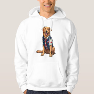 Patriotic Service Dog Golden Retriever Shirt 4