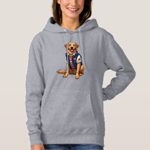 Patriotic Service Dog Golden Retriever Shirt 4