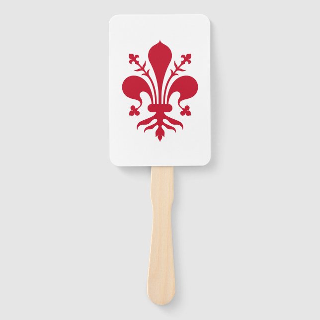 Patriotic set of hand fans with flag of Florence (Front)