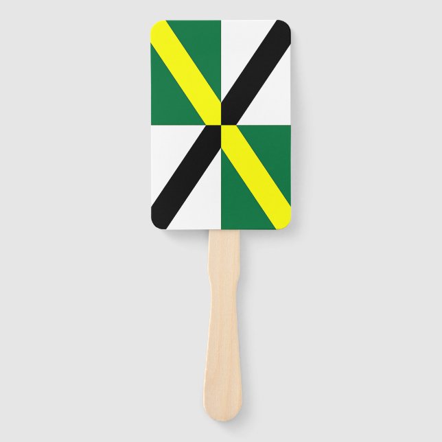 Patriotic set of hand fans with flag of Monterey (Front)