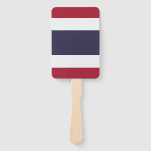 Patriotic set of hand fans with flag of Thailand