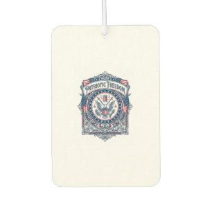 Patriotic Sewing Circle Vector Graphic Tee Car Air Freshener