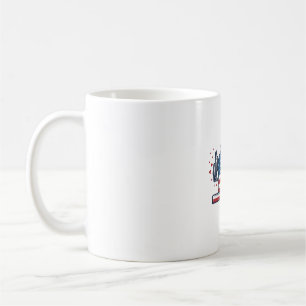 Patriotic Sewing Machine Vintage Engraving Vector_ Coffee Mug