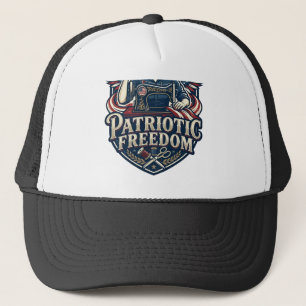 Patriotic Sewing Mum Vector Graphic Tee_1 Trucker Hat