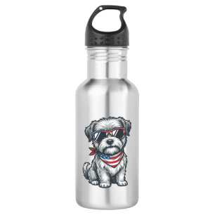 Patriotic Shaggy Dog Vintage Engraving Tank Top_1 532 Ml Water Bottle