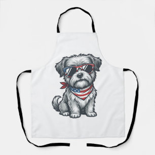 Patriotic Shaggy Dog Vintage Engraving Tank Top_1 Apron