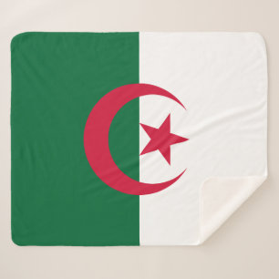 Patriotic Sherpa Blanket with Algeria flag