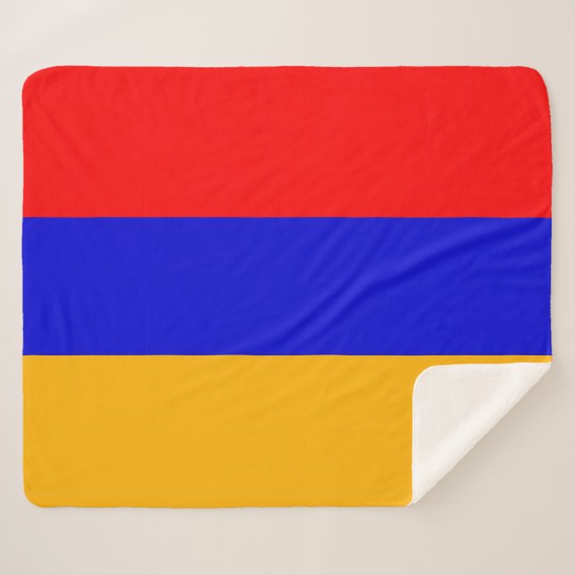 Patriotic Sherpa Blanket with Armenia flag (Front (Horizontal))