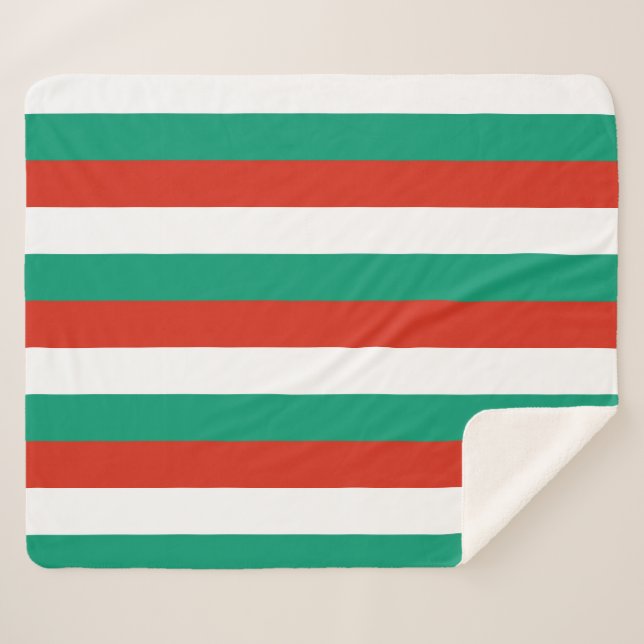 Patriotic Sherpa Blanket with Bulgaria flag (Front (Horizontal))