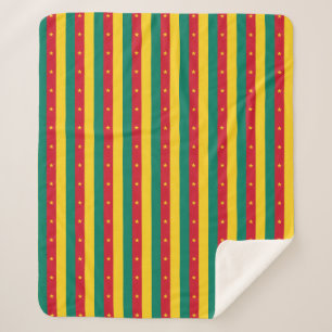 Patriotic Sherpa Blanket with flag of Cameroon