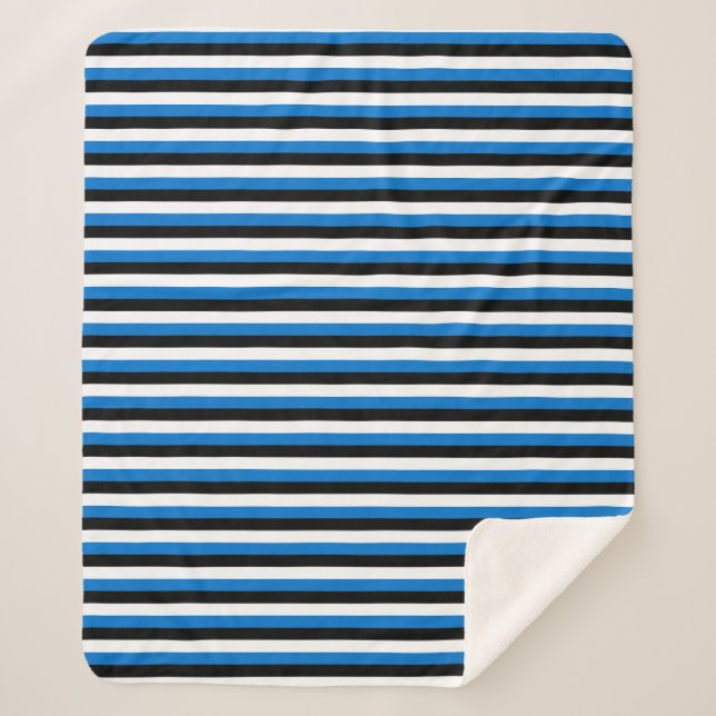 Patriotic Sherpa Blanket with flag of Estonia (Front)