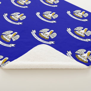 Patriotic Sherpa Blanket with flag of Louisiana