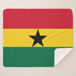 Patriotic Sherpa Blanket with Ghana flag