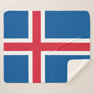 Patriotic Sherpa Blanket with Iceland flag