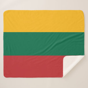 Patriotic Sherpa Blanket with Lithuania flag