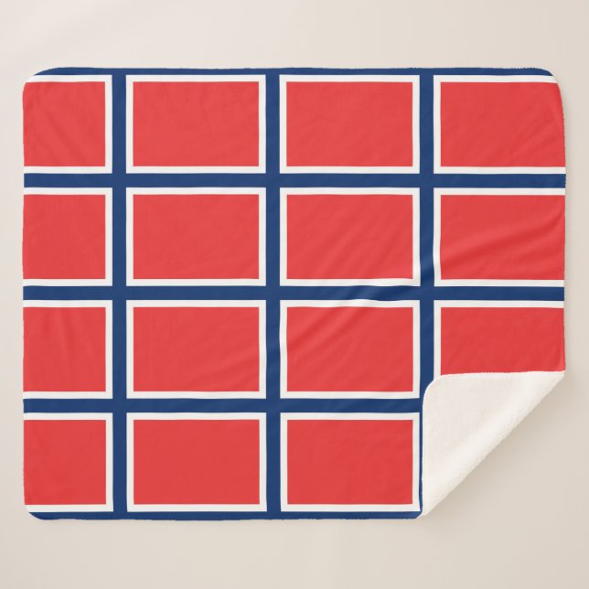 Patriotic Sherpa Blanket with Norway flag (Front (Horizontal))
