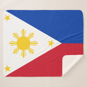 Patriotic Sherpa Blanket with Philippines flag