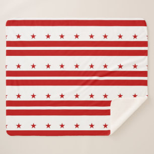 Patriotic Sherpa Blanket with Washington DC flag