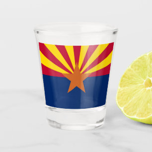 Patriotic shot glass with flag of Arizona, USA