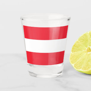 Patriotic shot glass with flag of Austria