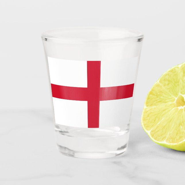 Patriotic shot glass with flag of England (Front)