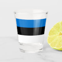 Patriotic shot glass with flag of Estonia