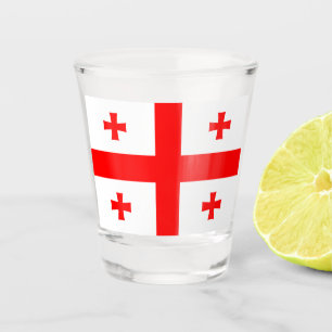 Patriotic shot glass with flag of Georgia