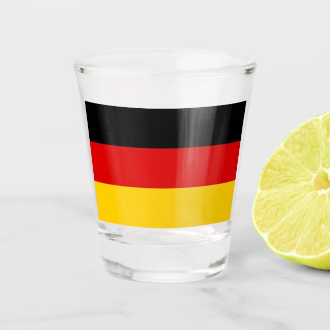 Patriotic shot glass with flag of Germany (Front)