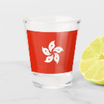 Patriotic shot glass with flag of Hong Kong<br><div class="desc">Add an authentic Hong Kong touch to your beverage experience with this stylish shot glass featuring the flag of Hong Kong! Crafted with meticulous attention to detail, this shot glass is more than just functional; it's a celebration of Hong Kong's heritage and cultural pride. The bold design proudly showcases the...</div>