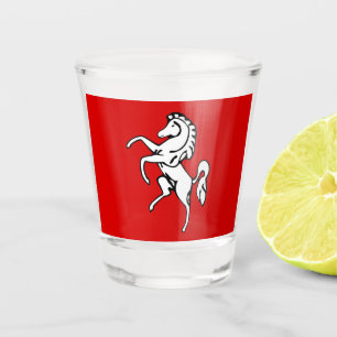 Patriotic shot glass with flag of Kent County