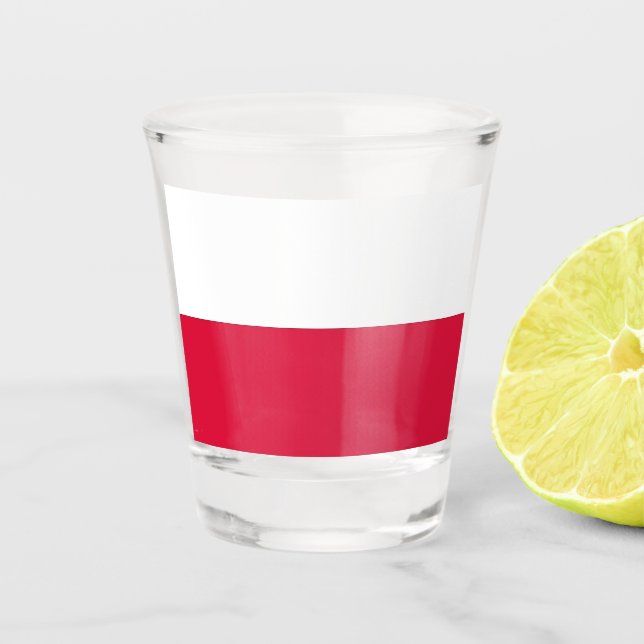 Patriotic shot glass with flag of Poland (Front)