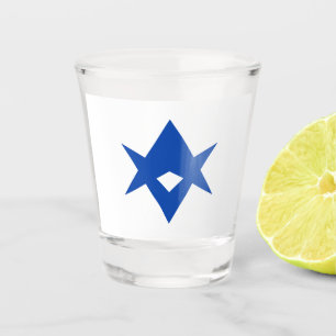 Patriotic shot glass with flag of Toyota City