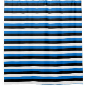Patriotic Shower Curtain with Flag of Estonia