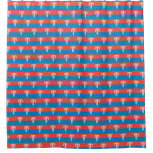 Patriotic Shower Curtain with Flag of Kansas City