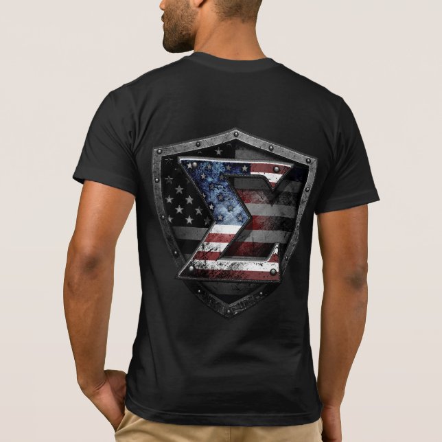 Patriotic SIGMA Shield T-Shirt (Back)