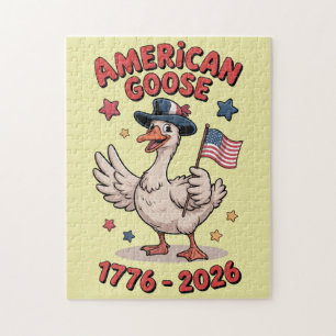 Patriotic Silly Goose America 250th Anniversary Jigsaw Puzzle
