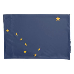 Patriotic Single Pillowcase flag of Alaska, USA