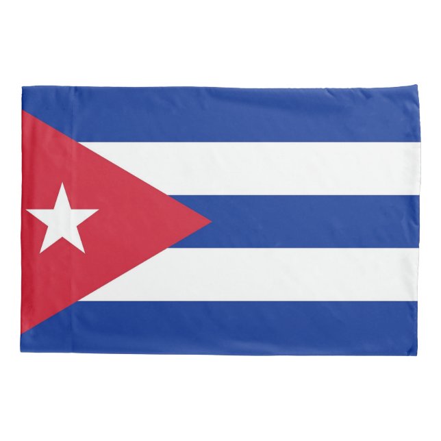 Patriotic Single Pillowcase flag of Cuba (Back)