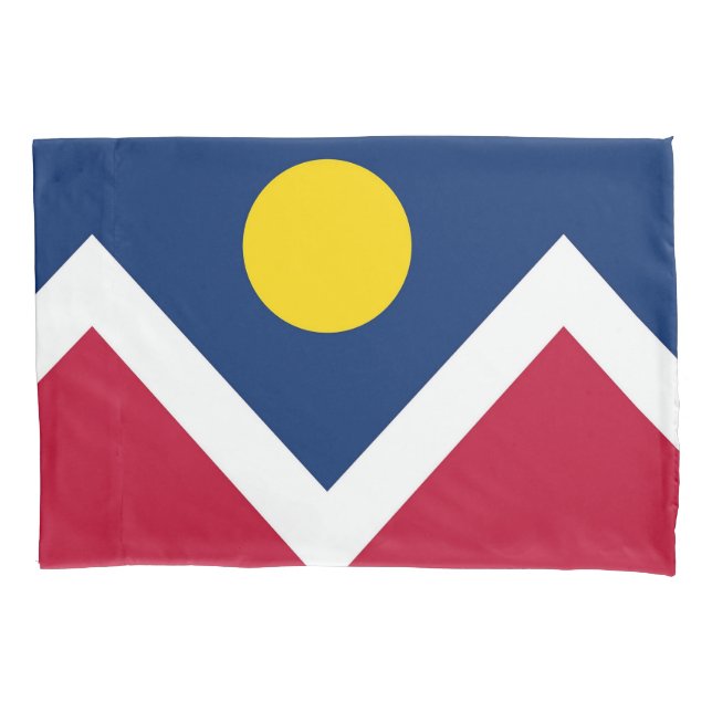 Patriotic Single Pillowcase flag of Denver (Front)