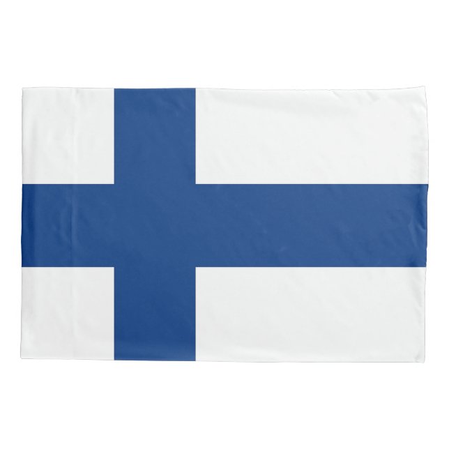 Patriotic Single Pillowcase flag of Finland (Back)