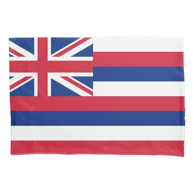 Patriotic Single Pillowcase flag of Hawaii, USA (Front)