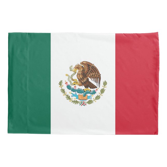 Patriotic Single Pillowcase flag of Mexico (Back)