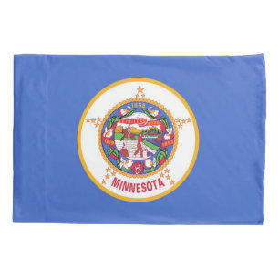 Patriotic Single Pillowcase flag of Minnesota